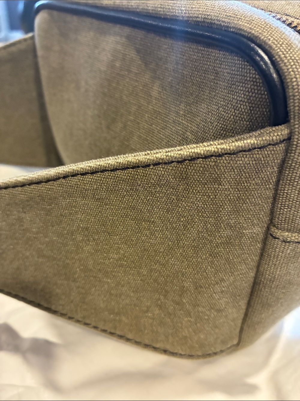Balmain Olive Green B-Army Canvas Belt Bag - Picture 6 of 10